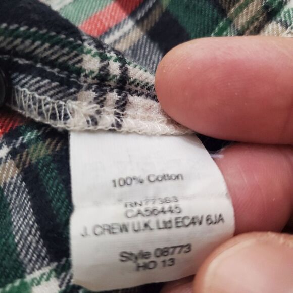 Madewell Oversized Classic Boyfriend Flannel Tartan Button-down Shirt sz Sm - Picture 12 of 12